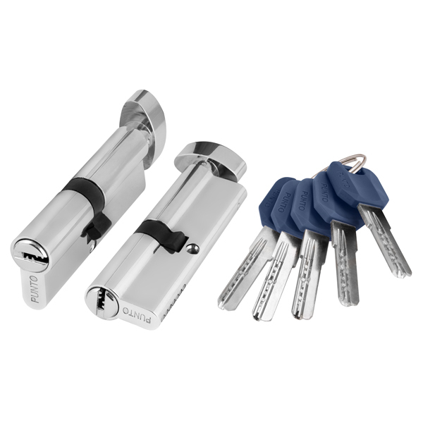 Цилиндр Punto (Пунто) (Z402/100) Z4002Knob100(40+10+50) с вертушкой CP хром