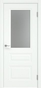 Межкомнатная дверь Lacuna Skin 8.3 эмаль RAL 9003, матовое стекло