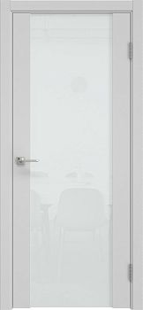 Межкомнатная дверь Vitrum 1.3 эмаль RAL 7047, триплекс белый
