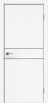 Межкомнатная дверь Dorsum 12.2 экошпон белый, черная кромка