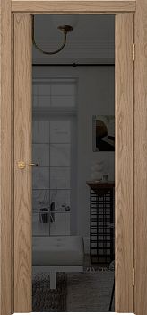 Межкомнатная дверь Vitrum 2.3 шпон дуб светлый, триплекс черный