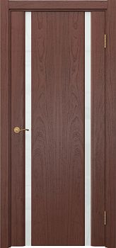 Межкомнатная дверь Vitrum 2.2 шпон красное дерево, триплекс белый