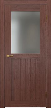 Межкомнатная дверь Vetus Loft 13.2 шпон красное дерево, матовое стекло