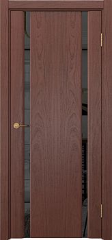 Межкомнатная дверь Vitrum 2.2 шпон красное дерево, триплекс черный