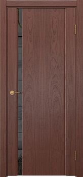Межкомнатная дверь Vitrum 2.1 шпон красное дерево, триплекс черный