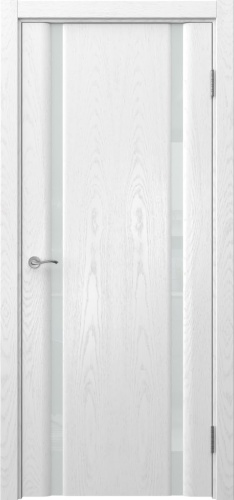 Межкомнатная дверь Vitrum 2.2 шпон ясень белый, триплекс белый