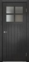Межкомнатная дверь Vetus Loft 11.2 шпон ясень черный, матовое стекло