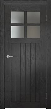Межкомнатная дверь Vetus Loft 11.2 шпон ясень черный, матовое стекло