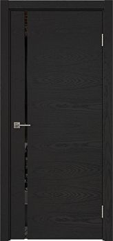 Межкомнатная дверь Vitrum 1.1 шпон ясень черный, триплекс черный