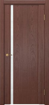 Межкомнатная дверь Vitrum 2.1 шпон красное дерево, триплекс белый