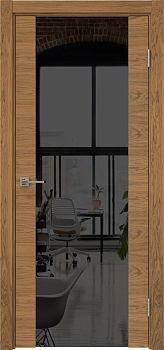 Межкомнатная дверь Vitrum 1.3 шпон дуб шервуд, триплекс черный