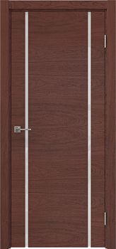 Межкомнатная дверь Vitrum 1.2 шпон красное дерево, триплекс белый