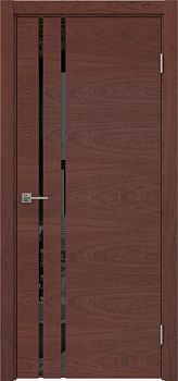 Межкомнатная дверь Vitrum 1.4 шпон красное дерево, триплекс черный