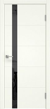 Межкомнатная дверь Dorsum 3.1F эмаль RAL 9010 слоновая кость, лакобель черный