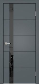 Межкомнатная дверь Dorsum 3.1F эмаль графит, лакобель черный