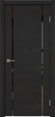 Межкомнатная дверь Vitrum 1.2 шпон ясень черный, триплекс черный
