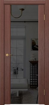 Межкомнатная дверь Vitrum 2.3 шпон красное дерево, триплекс черный