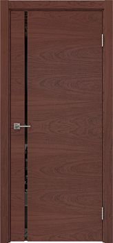 Межкомнатная дверь Vitrum 1.1 шпон красное дерево, триплекс черный