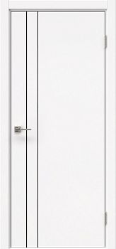 Межкомнатная дверь Dorsum 10.2 экошпон белый, алюминиевая кромка