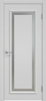 Межкомнатная дверь Actus 6.1 эмаль RAL 7047, триплекс белый